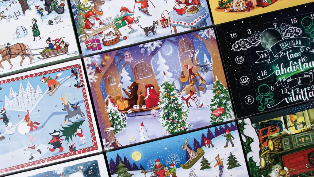 Kartonkinen joulukalenteri - valmistus Hakakansio