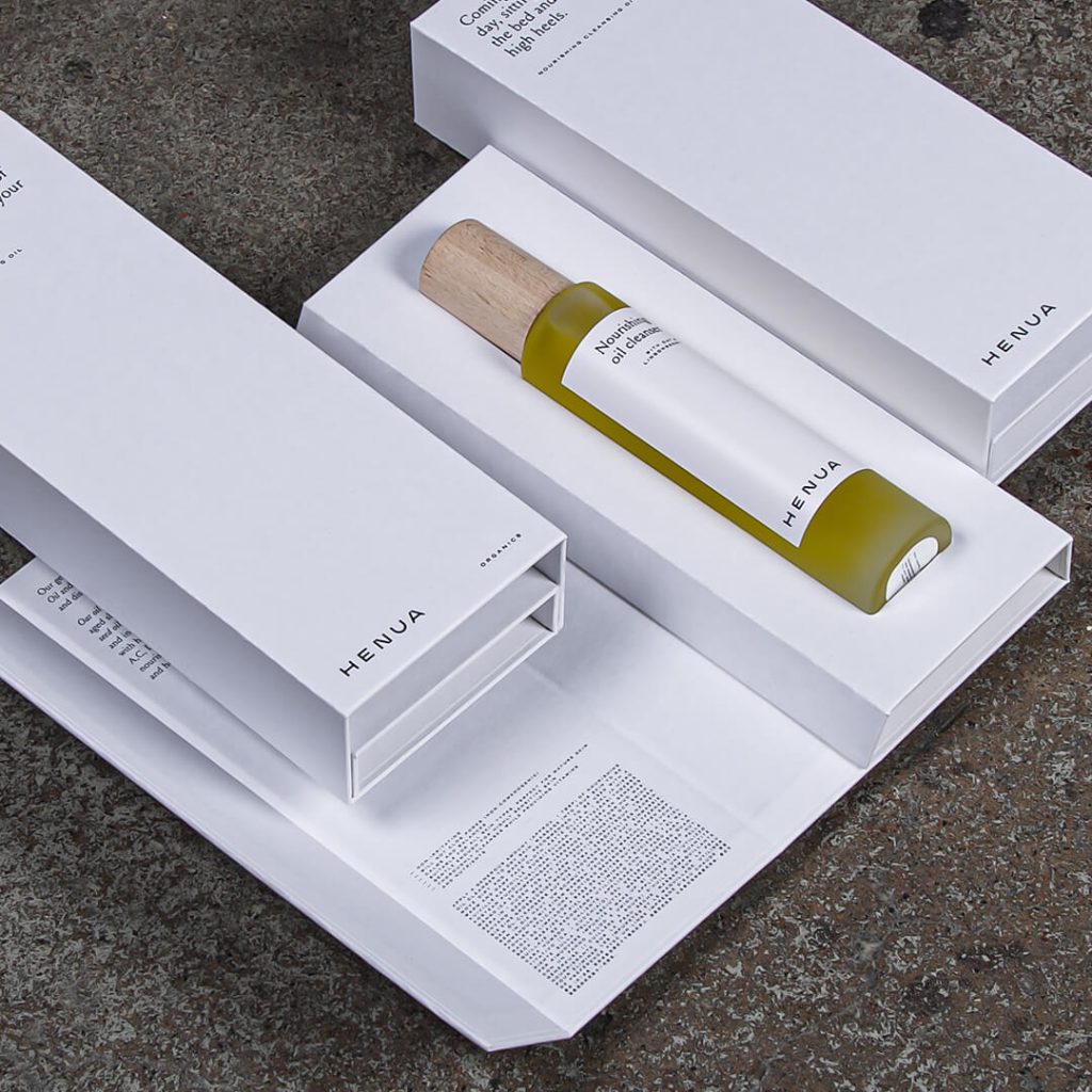 Magneettisuljettava pakkaus kotimaisen Henuan puhdistusöljylle